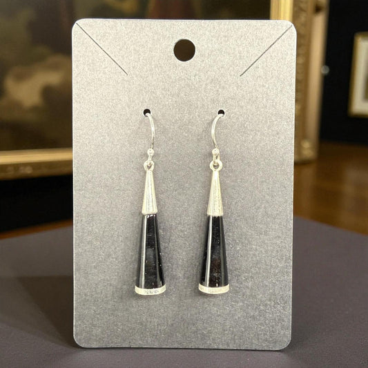 925 Sterling Silber Ohrringe – Handgefertigt in Schwarz & Grün, ca. 3 g